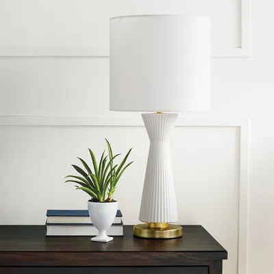 Frontgate Hudson Table Lamp In White