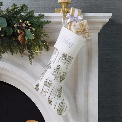 Frontgate Icy Embellished Stocking In Black