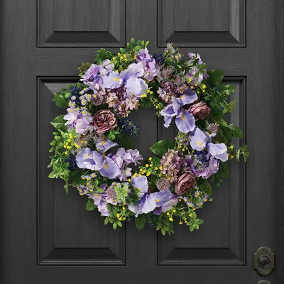 Frontgate Iris Wildflower Wreath