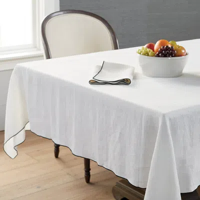 Frontgate Isla Contrast Table Linens In White