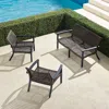 Frontgate Isola 3-pc. Loveseat Set In Aluminum