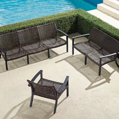 Frontgate Isola 3-pc. Sofa Set In Aluminum