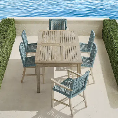 Frontgate Isola 7-pc. Rectangular Dining Set In Harbor Blue Finish