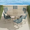 Frontgate Isola 7-pc. Round Dining Set In Harbor Blue Finish