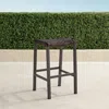 Frontgate Isola Aluminum Backless Bar Stool In Black Walnut Finish