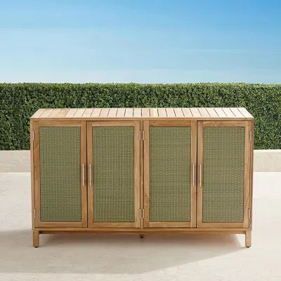 Frontgate Isola Cabinet With Four Doors In Moss In Neutral