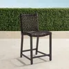 Frontgate Isola Aluminum Counter Stool In Black Walnut Finish