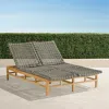 Frontgate Isola Double Chaise In Natural Finish