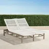 Frontgate Isola Double Chaise In Weathered Finish