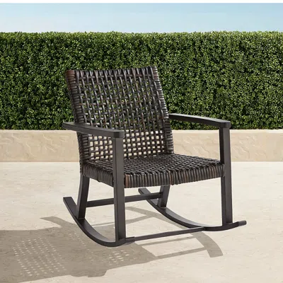 Frontgate Isola Aluminum Rocking Chair In Black Walnut