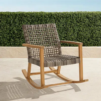 Frontgate Isola Teak Rocking Chair In Natural Finish