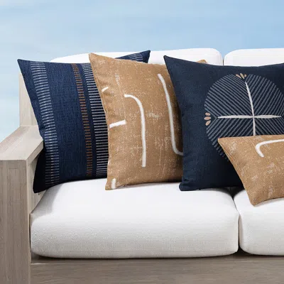 Frontgate Journey Indoor/outdoor Pillow Collection By Elaine Smith In Blue