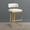 Frontgate Kamdyn Bar & Counter Stool In Champagne,performance Linen Ivory Counter Stool