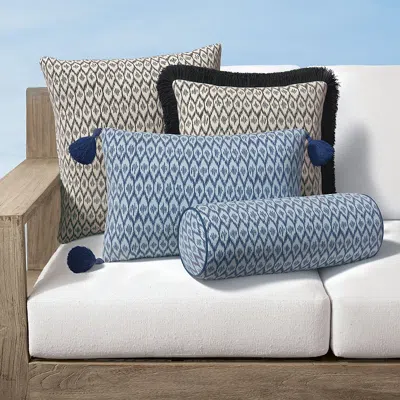 Frontgate Kiara Ikat Indoor/outdoor Pillow In Blue
