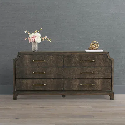 Frontgate Langston 6-drawer Dresser In Brown