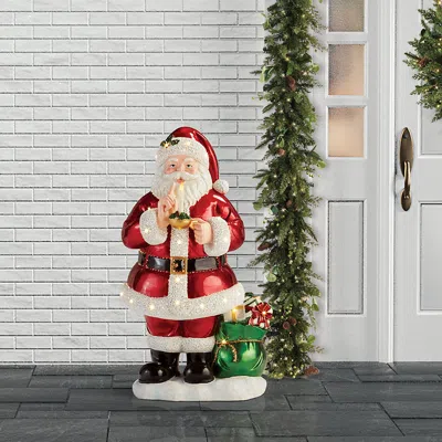 Frontgate Led Silent Night Santa In Multi