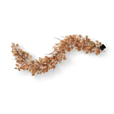 Frontgate Led Twig And Beech Leaf Garland