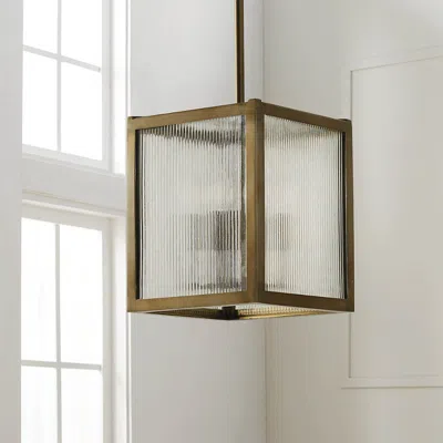 Frontgate Lennox Indoor/outdoor Pendant In Antique Brass