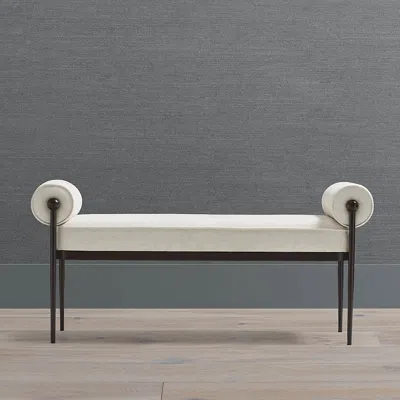 Frontgate Leona Bench In White