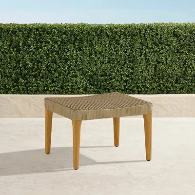 Frontgate Lovello Ottoman In Natural Teak In Brown