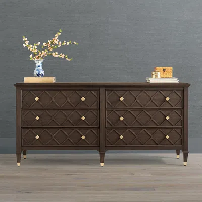 Frontgate Lucia 6-drawer Dresser In Brown