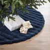 Frontgate Luxury Faux Fur Sculpted Tree Skirt In Blue