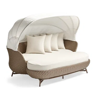 Frontgate Malia Non-hanging Daybed Tailored Furniture Cover In Gray