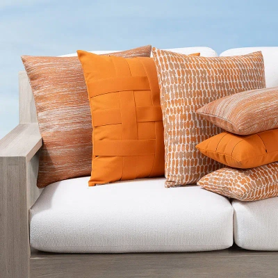 Frontgate Mandarin Orange Indoor/outdoor Pillow Collection By Elaine Smith