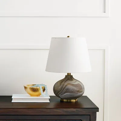 Frontgate Marella Glass Accent Lamp In Brown