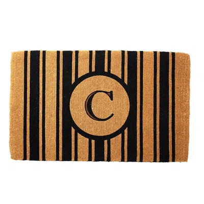 Frontgate Margot Stripe Monogrammed Door Mat