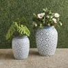 Frontgate Mendoza Tile Handpainted Planter
