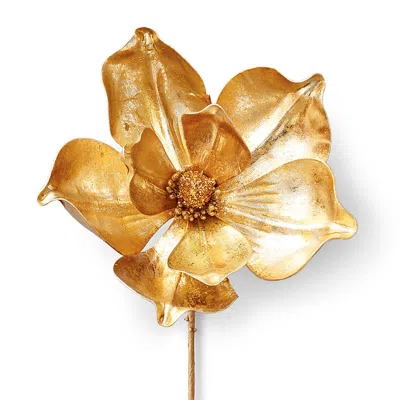 Frontgate Metallic Gold Magnolia 23" Stems, Set Of 6