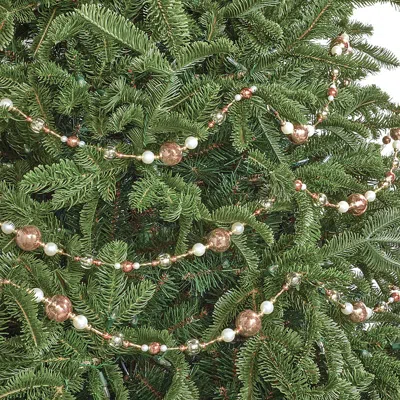 Frontgate Mini Bauble Ornament Garlands, Set Of Three In Gold