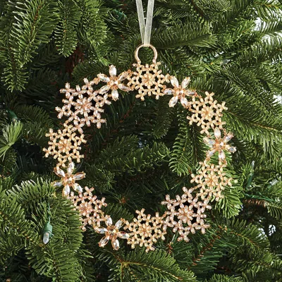 Frontgate Mini Snowflake Jewelry Wreath Ornament