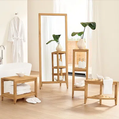 Frontgate Miro Teak Bath Furniture Collection In Neutral