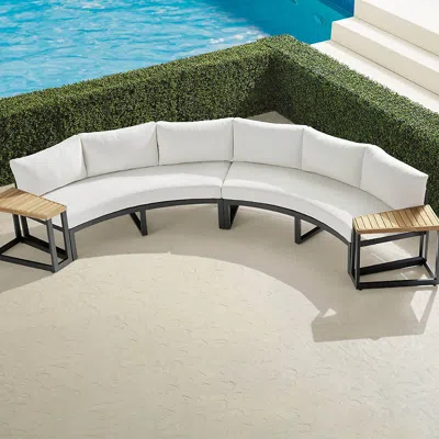 Frontgate Moreno 4-pc. Modular Curved Sofa Set In White