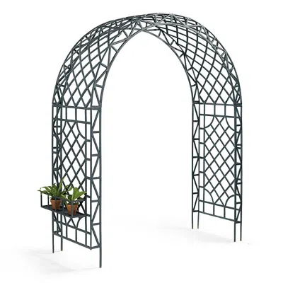 Frontgate New York Botanical Garden Arbor Trellis In Black