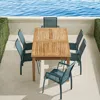 Frontgate Newport 7-pc. Rectangular Dining Set In Peacock Aluminum