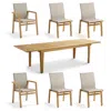Frontgate Newport 7-pc. Rectangular Extendable Dining Set In Weathered Teak