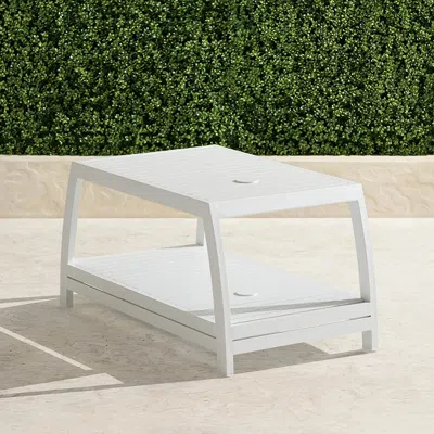 Frontgate Newport Aluminum Chaise Table