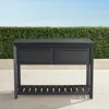 Frontgate Newport Aluminum Console With Beverage Tub In Matte Black Aluminum