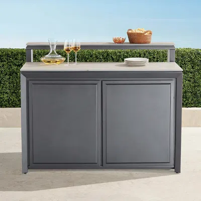 Frontgate Newport Bar In Matte Black Aluminum