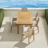 Frontgate Newport Teak 7-pc. Rectangular Dining Set In Sand