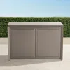 Frontgate Newport Two Door Cabinet In Champagne Silver Aluminum