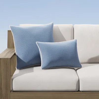 Frontgate Ollie Stripe Indoor/outdoor Pillow In Blue
