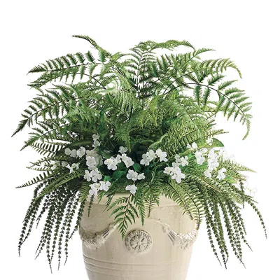 Frontgate Outdoor Mixed Evergreen & Fern Urn Filler