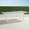 Frontgate Palermo Glass-overlay Dining Table In White Finish