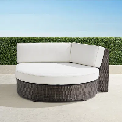 Frontgate Palermo Right-facing Daybed In Bronze Finish In White