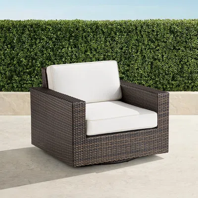 Frontgate Palermo Swivel Lounge Chair In Bronze Finish In Gray