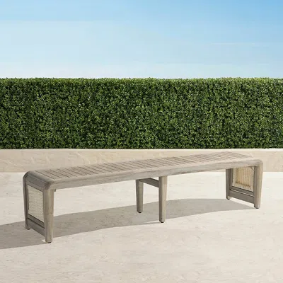 Frontgate Palmetto Dining Bench In Weathered Teak In Neutral